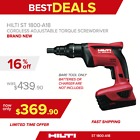1800-a18 Hilti St Adjustable Torque Screwdriver 1800-a18 Hilti St Adjustable Torque Screwdriver