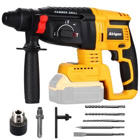 Alrigon 797417451944 Cordless Rotary Hammer Drill Compatible With Dewalt 20v Max Battery Brushles