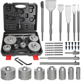 Hs20 Atols 34pcs Concrete Hole Saw Kit Masonry Drill Bit Set Chisel