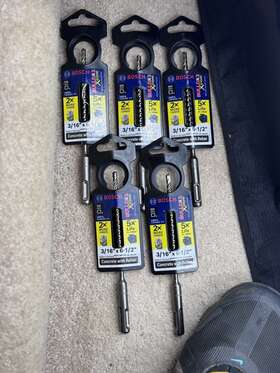 Hcfc2011d Bosch Hc2011b10 3/16 Inch X 6 1/2 Sds-plus Bulldog Rotary Bit Hammer Lot Of 5 Hcfc2011d Bosch Hc2011b10 3/16 Inch X 6 1/2 Sds-plus Bulldog Rotary Bit Hammer Lot Of 5