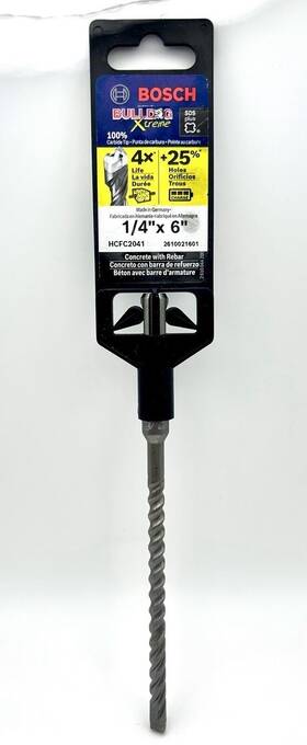 Bosch Hcfc2064 Sds-plus Bulldog Xtreme Rotary Hammer Concrete Drill Bit 1/4 Inch X 6 - New
