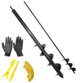 Chcywjgj 2 24 3 Upgrade Ang Lengthen Auger Drill Bit For Planting 2-piece 2x24inch And 3x24 Inch