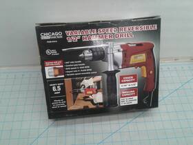 67616 Chicago 1/2 Inch Variable Speed Hammer Drill Nib 67616 Chicago 1/2 Inch Variable Speed Hammer Drill Nib