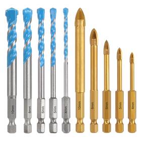 Comoware Tgmasonry Glass-10p 10pcs Concrete/masonry Drill Bit Set Tile Bits With Hex Shank Comoware Tgmasonry Glass-10p 10pcs Concrete/masonry Drill Bit Set Tile Bits With Hex Shank