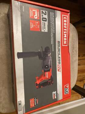 Cmch234b Craftsman 20v 1 In Sds Variable Speed Hammer Drill V Tool Only New