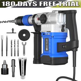 Dayplus 3500144 Electric Corded Sds Plus Drill Rotary Hammer 3000w With Bits Tool Case