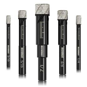 8206 Deckrkat ‎ Deck-2306 5 Piece Diamond Drill Bits Set Core For Hard Materials - Tiles Ce