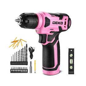 Hu-xi-43 Dekopro 8v Cordless Drill Set With 3/8 Inch Keyless Chuck 42pcs Acessories