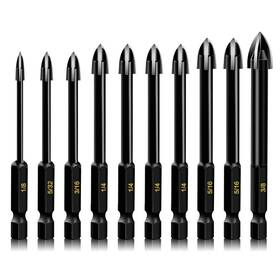 Dkvip-008 Dkibbith 10-piece Glass Concrete Drill Bit Set Masonry Bits For Brick Plastic Dkvip-008 Dkibbith 10-piece Glass Concrete Drill Bit Set Masonry Bits For Brick Plastic