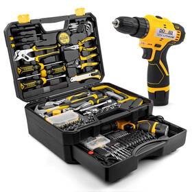 Dowell Hy090307 223-piece Power Drill Tool Set 12v Cordless Driver Kit With Dra