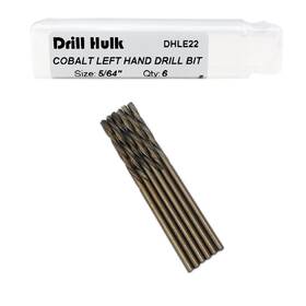 Dhle22 Drill Hulk 5/64-inch Cobalt Steel M35 Left Hand Bit For Removing Damaged Bolts And
