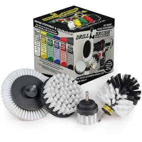W-s-e42o-qc-db-a Drillbrush Drill Brush White Attachment Set - Windshield Cleaning Sof