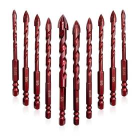 Fwdgl00043 Fewell Masonry Drill Bits 10 Pcs Concrete Bit Set Size 3/16 Inch To 1/2 Fwdgl00043 Fewell Masonry Drill Bits 10 Pcs Concrete Bit Set Size 3/16 Inch To 1/2