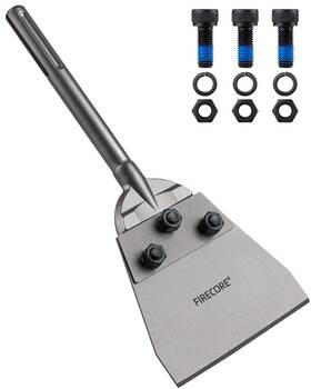 Max-320-140 Firecore Sds Max Floor Scraper 5.5 Inch By 12.5 Heavy Duty Thinset Remo Max-320-140 Firecore Sds Max Floor Scraper 5.5 Inch By 12.5 Heavy Duty Thinset Remo