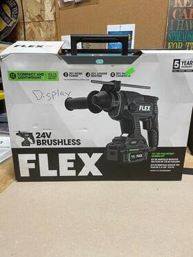 Fx1531-1c Flex 24v 7/8 Inch Sds Plus Rotary Hammer Kit With Case Charger And 5ah Battery