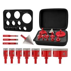 F2-b45405l02 Focstol Diamond Core Drill Bit Set - 11pcs 6/8/10/20/25/28/32/35/45/65mm 50m F2-b45405l02 Focstol Diamond Core Drill Bit Set - 11pcs 6/8/10/20/25/28/32/35/45/65mm 50m