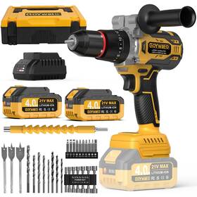 Jjid001 Goywato 1239in Lbs Cordless Hammer Drill - 21v Brushless Electric Power Impact Dril
