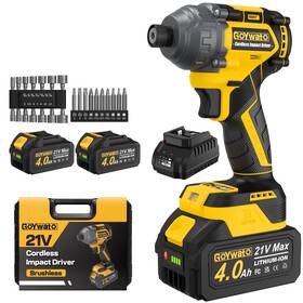 Twid001 Goywato Cordless Impact Driver 2655in-lbs 300n M - 21v 1/4 Inch Hex Chuck Brushless Ha Twid001 Goywato Cordless Impact Driver 2655in-lbs 300n M - 21v 1/4 Inch Hex Chuck Brushless Ha