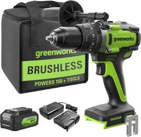 Ddg407 Greenworks 24v Brushless 1/2 Inch Hammer Drill Metal Chuck /1240 -lbs Ddg407 Greenworks 24v Brushless 1/2 Inch Hammer Drill Metal Chuck /1240 -lbs