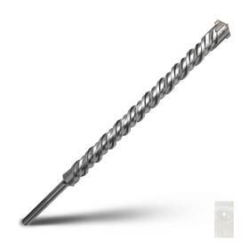 Grixlen 769464522823 1-9/16 X 23.6 Inch Sds Max Rotary Hammer Drill Bit 40x600mm Carbide Tip Maso