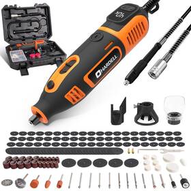 Hardell Dm92501orahd-1 200w Corded Rotary Tool Kit With Fine Speed Control And Flex Shaft 8000-40000 R