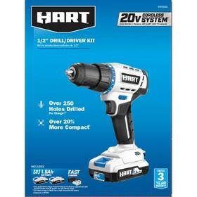 Hpdd02b2 Hart 20-volt Cordless 1/2-inch Drill/driver Kit 2 1.5ah Lithium-ion