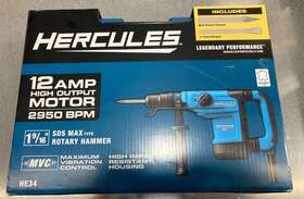 121-9 Hft Hercules He34 New 12 Amp 1-9/16 Inch Sds-max Rotary Hammer 121-9 Hft Hercules He34 New 12 Amp 1-9/16 Inch Sds-max Rotary Hammer