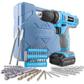 Dt30327b-auk Hi-spec Cordless Drill Set 50pc 12v Electric Power Driver In A Toolbox Case. Dt30327b-auk Hi-spec Cordless Drill Set 50pc 12v Electric Power Driver In A Toolbox Case.