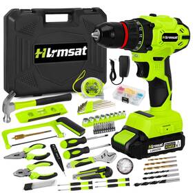 Hlrmsat 704920442048 Brushless Drill Tool Set 20v Cordless Box With 2.0ah Battery 50n.m