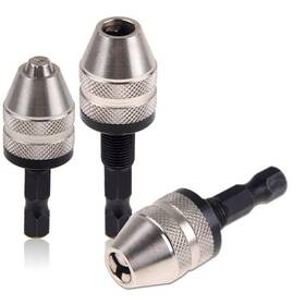 Wj-5345 Hohxen Keyless Mini 3-jaw Drill Chuck Screwdriver Adapter With Quick-change 1/4 Inch Hex Wj-5345 Hohxen Keyless Mini 3-jaw Drill Chuck Screwdriver Adapter With Quick-change 1/4 Inch Hex