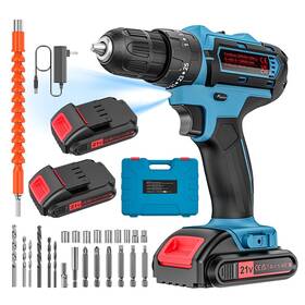 Jaylene 744299704330 21v Cordless Drill With 2 Batteries And Charger 25 1 Torque Setting Electr Jaylene 744299704330 21v Cordless Drill With 2 Batteries And Charger 25 1 Torque Setting Electr