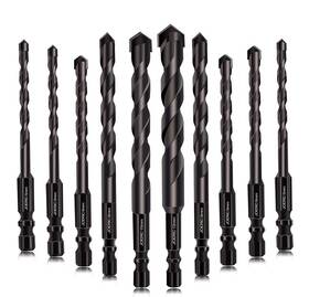 Joeric011 Joeric 791809388863 10pcs Black Masonry Drill Bits Concrete Bit Ceramic Tile Set Joeric011 Joeric 791809388863 10pcs Black Masonry Drill Bits Concrete Bit Ceramic Tile Set