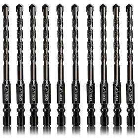 J009 Joeric 10 Pieces 6mm Masonry Drill Bits Set 1/4 Inch Ceramic Bit Concr J009 Joeric 10 Pieces 6mm Masonry Drill Bits Set 1/4 Inch Ceramic Bit Concr