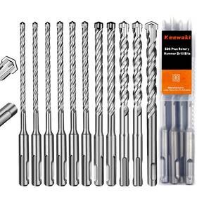Dcz-b-5-120710 Keewaki Sds Plus Rotary Hammer Drill Bit Set 10-pack 3/16 Inch -1/2 Dcz-b-5-120710 Keewaki Sds Plus Rotary Hammer Drill Bit Set 10-pack 3/16 Inch -1/2
