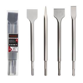 Keewaki Zz-10250-b Sds Plus Masonry Chisel Set 4-piece Heavy-duty Bits For Hammer Dr