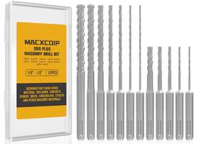 Macxcoip 793313652638 12pcs Sds Plus Rotary Hammer Drill Bits Set Masonry For Concrete Macxcoip 793313652638 12pcs Sds Plus Rotary Hammer Drill Bits Set Masonry For Concrete