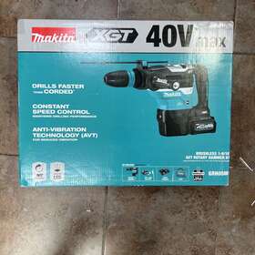 Grh05m1 Makita 40v Max Xgt 1-9/16 Inch Brushless Cordless Avt Rotary Hammer Kit