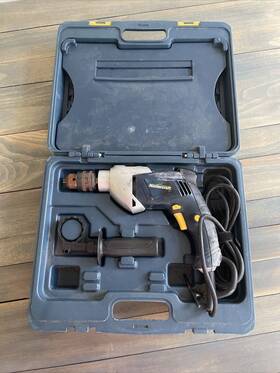54-2986 Mastercraft 1/2 Inch Keyed 6-amp Pro Electric Hammer Drill With Case And Bits See Notes
