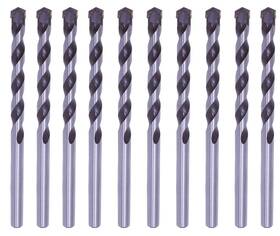Max-craft Mpmd3-16 Masonry Drill Bit Set 3/16 Inch 10pcs Carbide Tip Black/white Concrete