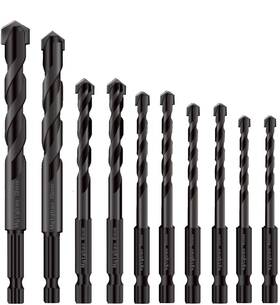 Mgtgbao025 Mgtgbao 657390820659 10pcs Black Concrete Drill Bit Set Tile Bits Carbide Tip For G Mgtgbao025 Mgtgbao 657390820659 10pcs Black Concrete Drill Bit Set Tile Bits Carbide Tip For G