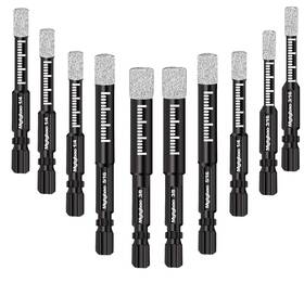 Mg328 Mgtgbao 10pcs Black Dry Diamond Drill Bits Set Core Bit For ... Fast Ship