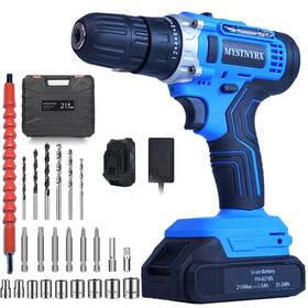 Fh-6218s Mystnyrx Cordless Power Drill Set - 21v Max Electric Driver Kit With 2 Batteries Fh-6218s Mystnyrx Cordless Power Drill Set - 21v Max Electric Driver Kit With 2 Batteries