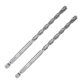 Narwhal 810147653546 5/16 Inch Masonry Drill Bits 2 Pack - 6 Length Industrial Grade Carbide Ti