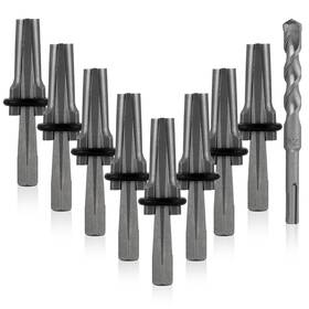 Natgai Ntj-0813-02 8 Pcs 5/8 Inch Rock Splitting Wedges And 1pc Rotary Hammer Drill Bit