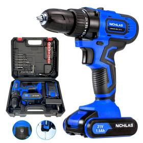 Nichilas 653871732954 Cordless Drill 21v Power Screwdriver 2 Variable Speed 3/8 Inch Keyless... Fas Nichilas 653871732954 Cordless Drill 21v Power Screwdriver 2 Variable Speed 3/8 Inch Keyless... Fas