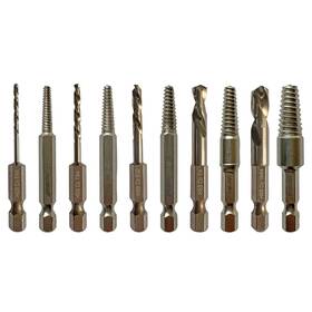 Nw-24024 Nordwolf 10-piece Stubby Left Hand Reverse Drill Bit And Screw Extractor Set Nw-24024 Nordwolf 10-piece Stubby Left Hand Reverse Drill Bit And Screw Extractor Set