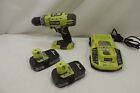 P214-p117-p107 Ryobi One Drill Lit Batteries Fast Charger And Case P214-p117-p107 Ryobi One Drill Lit Batteries Fast Charger And Case