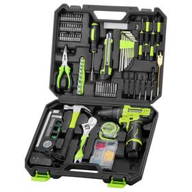 Powkits 700973835974 Cordless Drill Tool Set 12v Power Kit With Battery And Charger Por