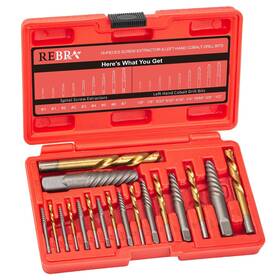 6542 Rebra 768523926732 Screw Extractor Set 37# Cr-mo And Hss Steel Cobalt Left-hand Dr... Fast Ship