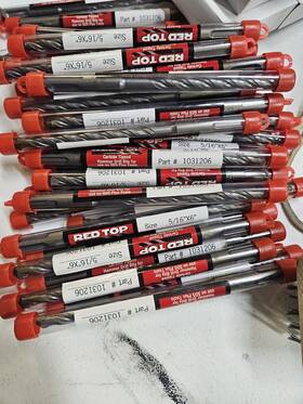 1031206 Red Top Lot Of 66 Size 5/16 Inch X 6 Carbide Tipped Hammer Drill 1031206 Red Top Lot Of 66 Size 5/16 Inch X 6 Carbide Tipped Hammer Drill